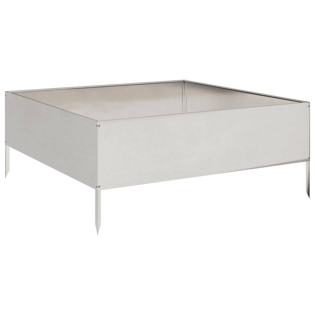 vidaXL Hochbeet 100x100x25 cm Edelstahl