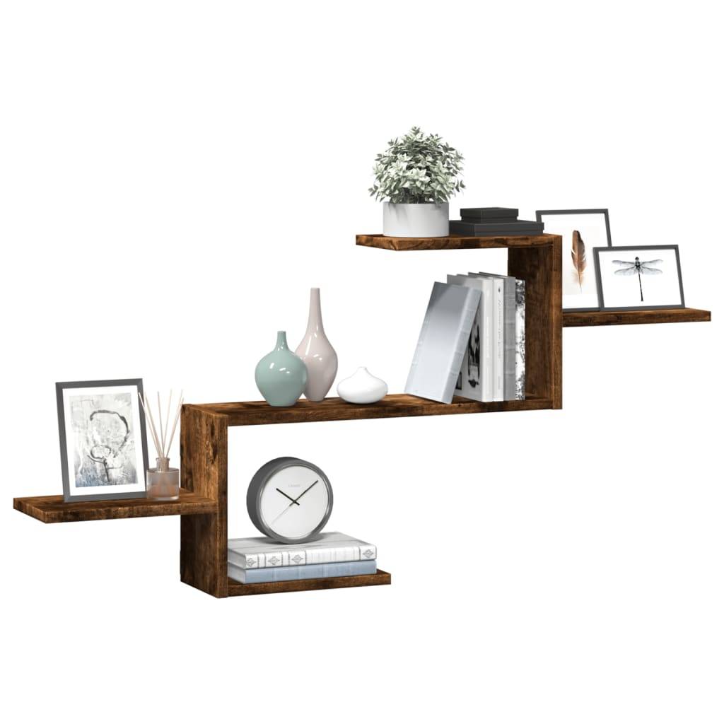 vidaXL Wandregal Räuchereiche 104x15x49 cm Holzwerkstoff