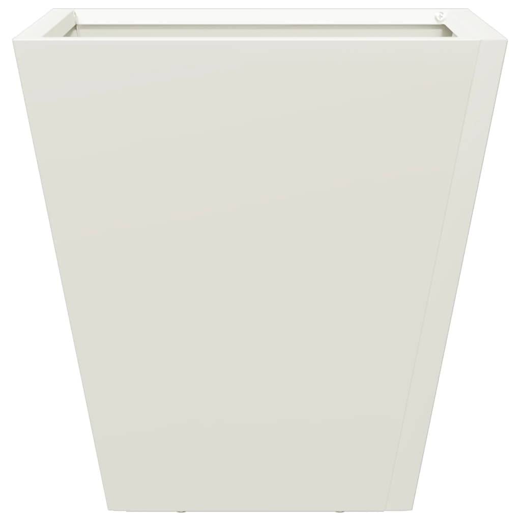 vidaXL Pflanzkübel Weiß 30x30x30 Stahl