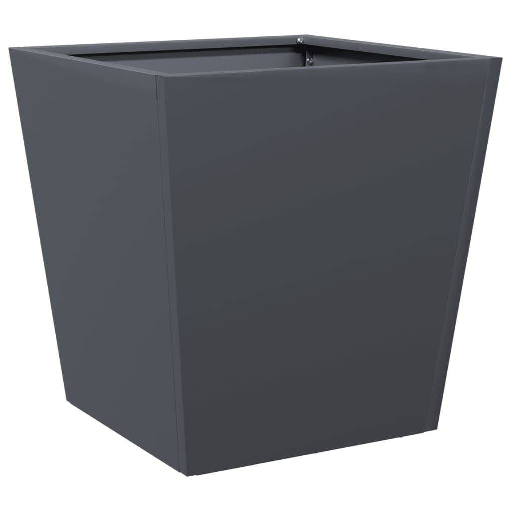 vidaXL Pflanzkübel Anthrazit 40x40x40 Stahl