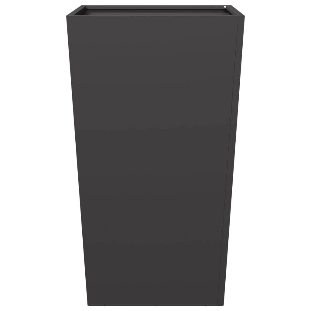 vidaXL Pflanzkübel Schwarz 45x45x75 cm Stahl
