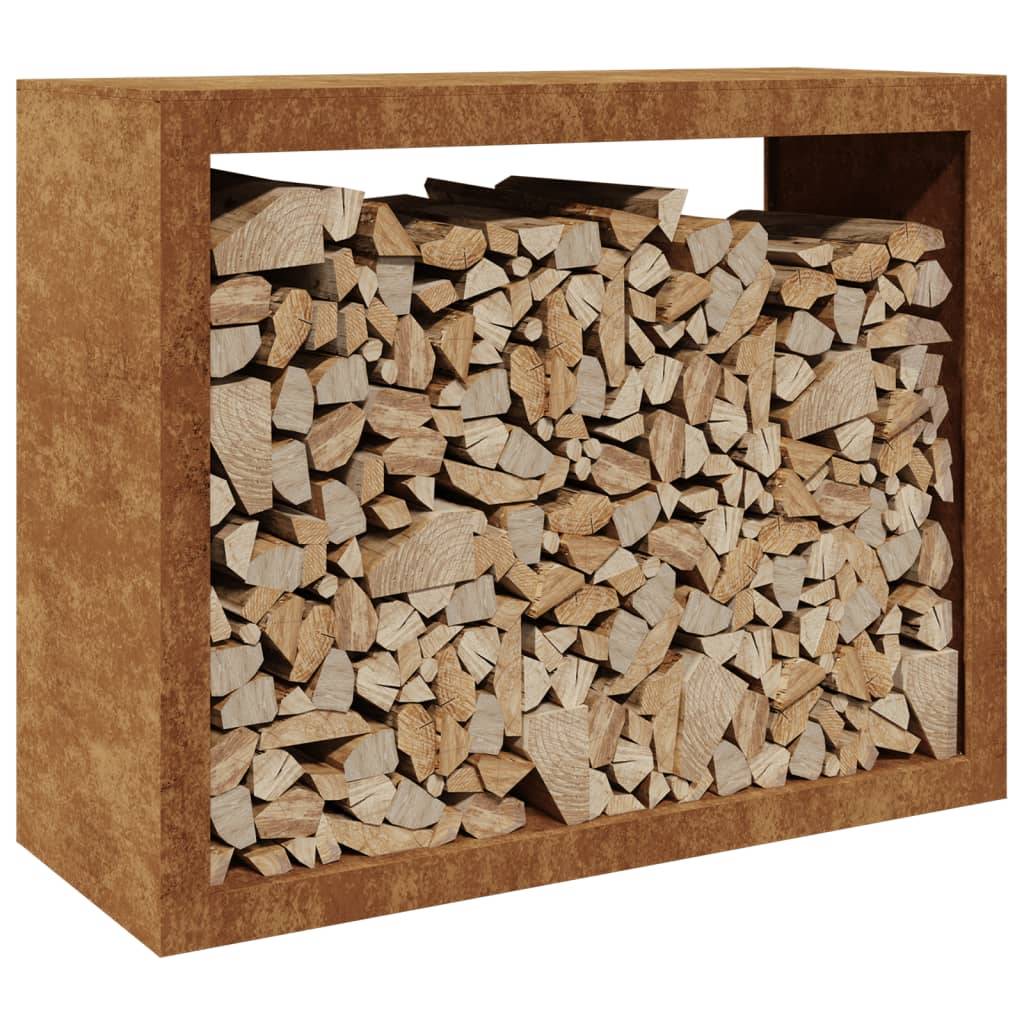 vidaXL Brennholzregal 100x40x80 cm Wetterfester Stahl