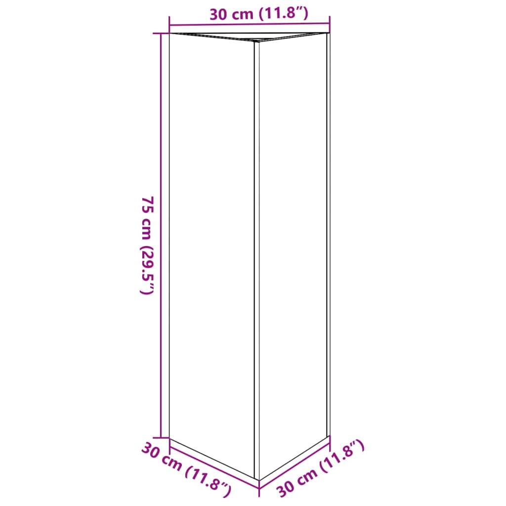 vidaXL Pflanzkübel Weiß Dreieckig 30x26x75 cm Stahl