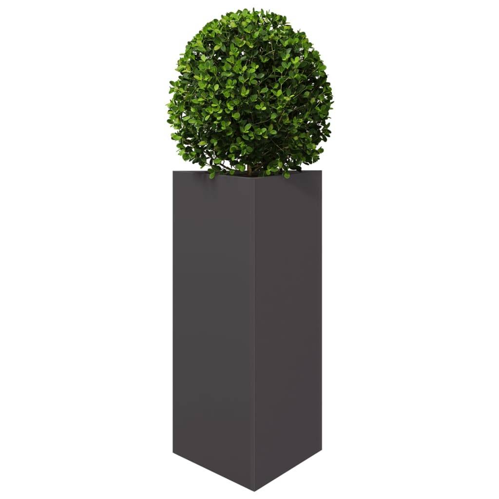 vidaXL Pflanzkübel 2 Stk. Schwarz Dreieckig 40x34,5x70 cm Stahl