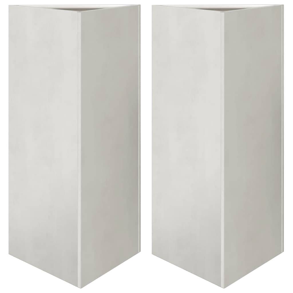 vidaXL Pflanzkübel 2 Stk. Dreieckig 40x40x75 cm Edelstahl
