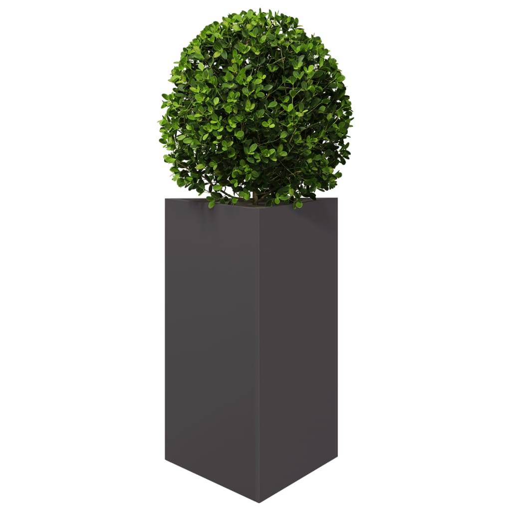 vidaXL Pflanzkübel 2 Stk. Schwarz Dreieckig 50x43x75 cm Stahl