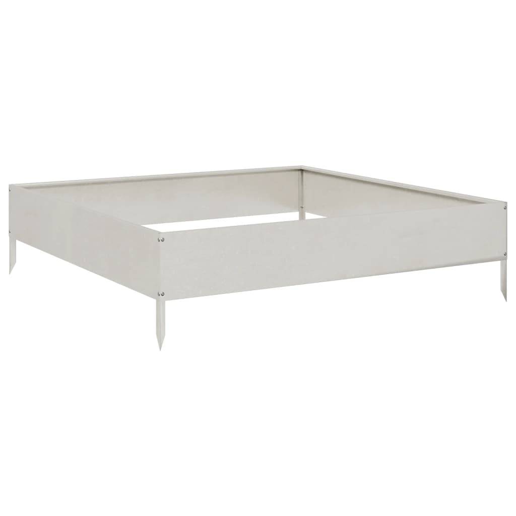 vidaXL Hochbeet 100x100x26 cm Edelstahl