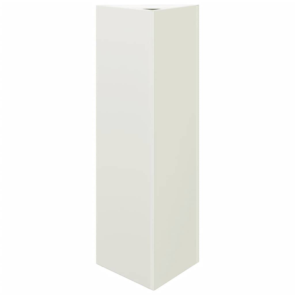 vidaXL Pflanzkübel Weiß Dreieckig 30x26x75 cm Stahl