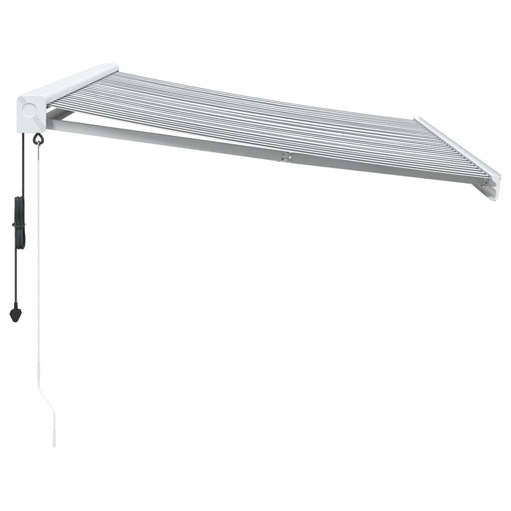 vidaXL Markise Einziehbar Anthrazit und Weiß 3x2,5 m Stoff & Aluminium