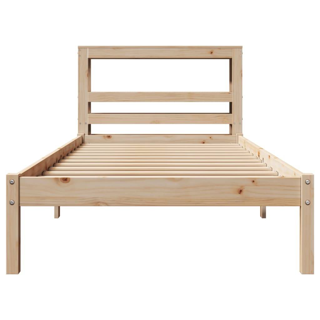 vidaXL Massivholzbett ohne Matratze 90x200 Kiefernholz