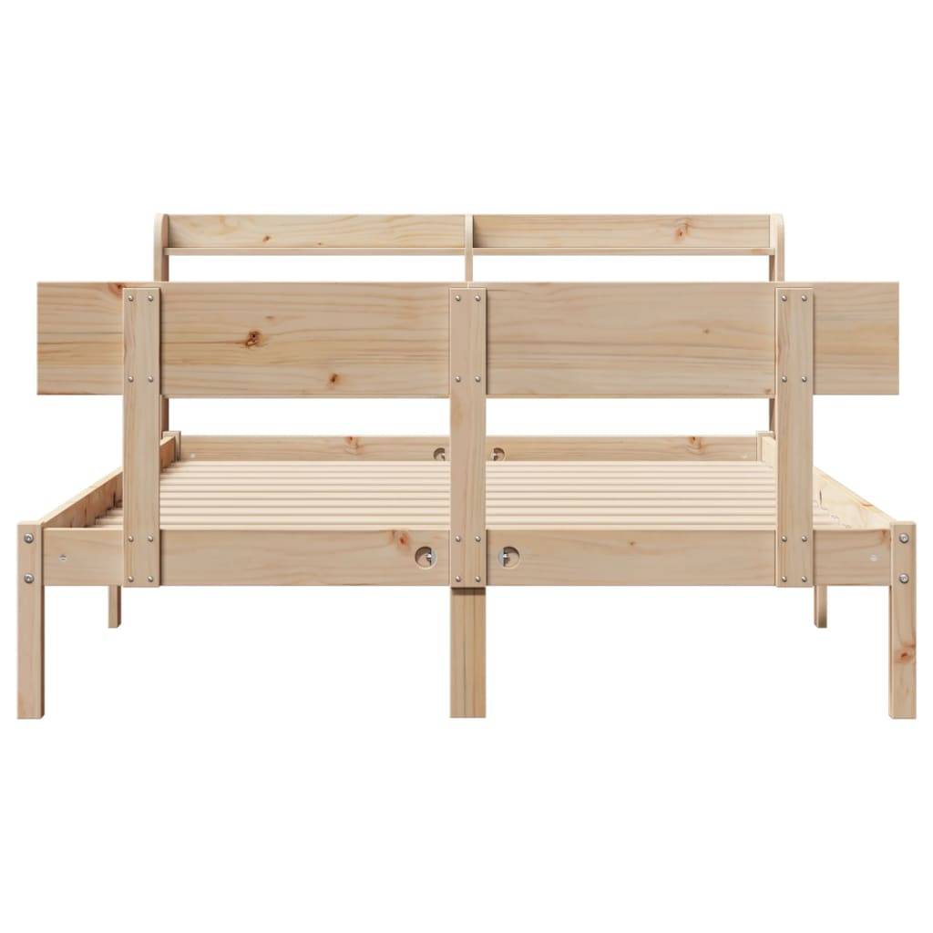 vidaXL Massivholzbett ohne Matratze 150x200 cm Kiefernholz