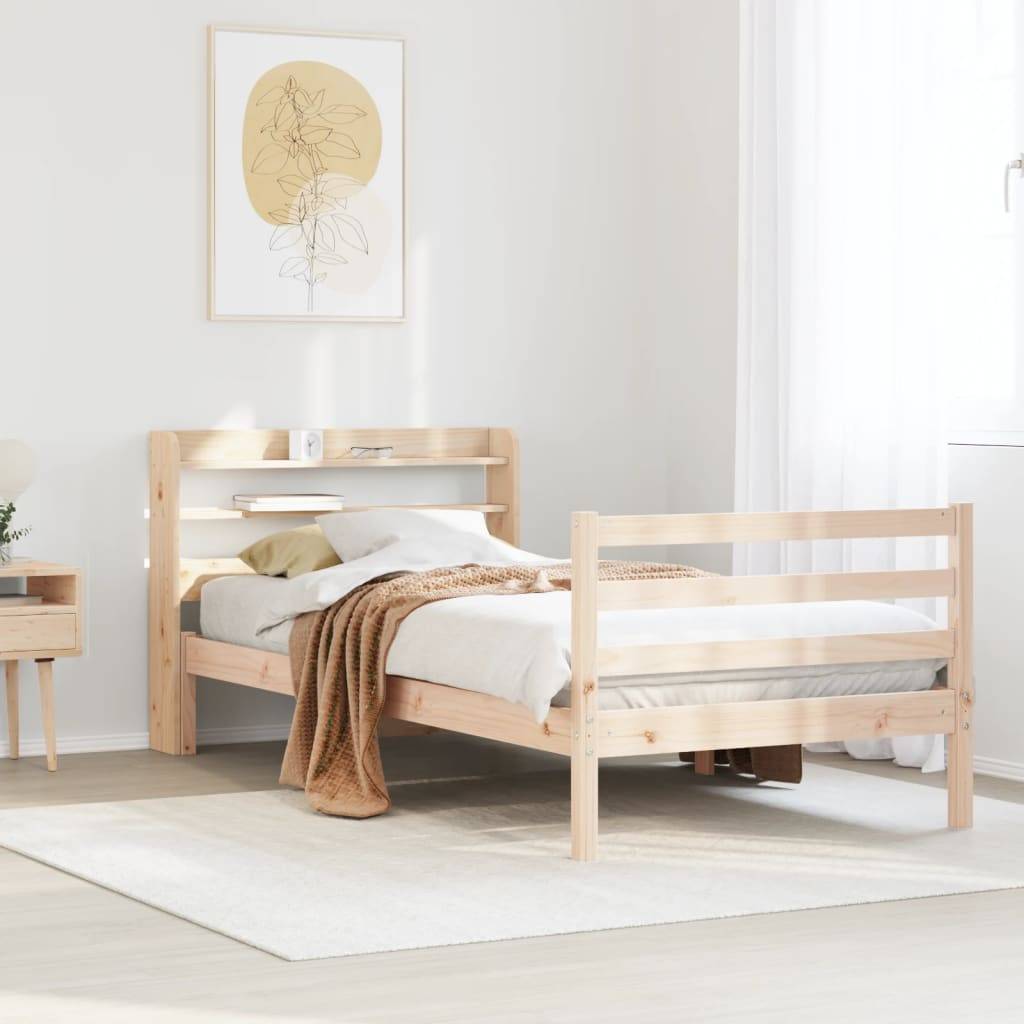 vidaXL Bettgestell mit Kopfteil ohne Matratze 100x200 cm
