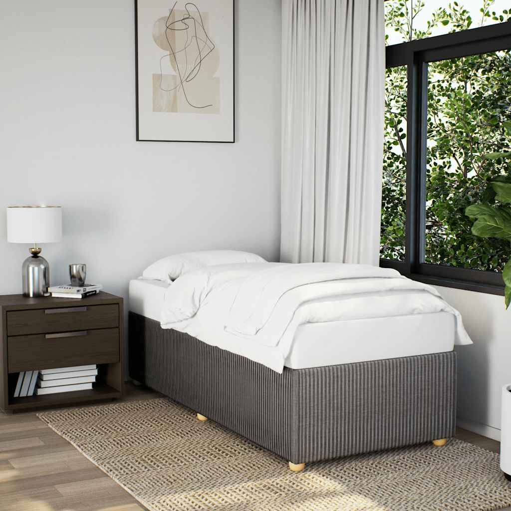 vidaXL Bettgestell ohne Matratze Taupe 90x200 cm Stoff