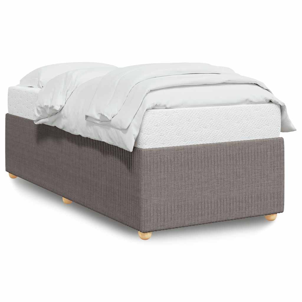 vidaXL Bettgestell ohne Matratze Taupe 90x200 cm Stoff