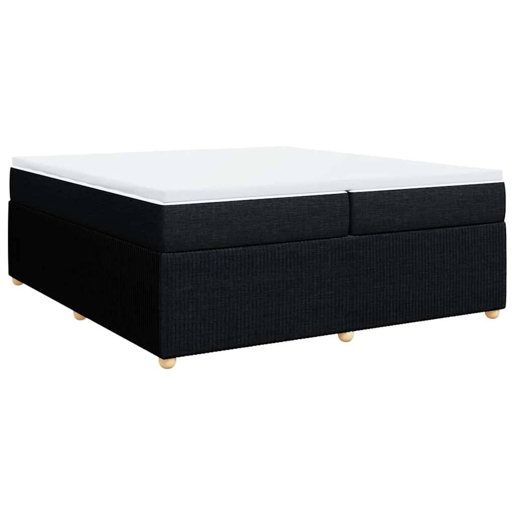vidaXL Boxspringbett mit Matratze Schwarz 200x200 cm Stoff