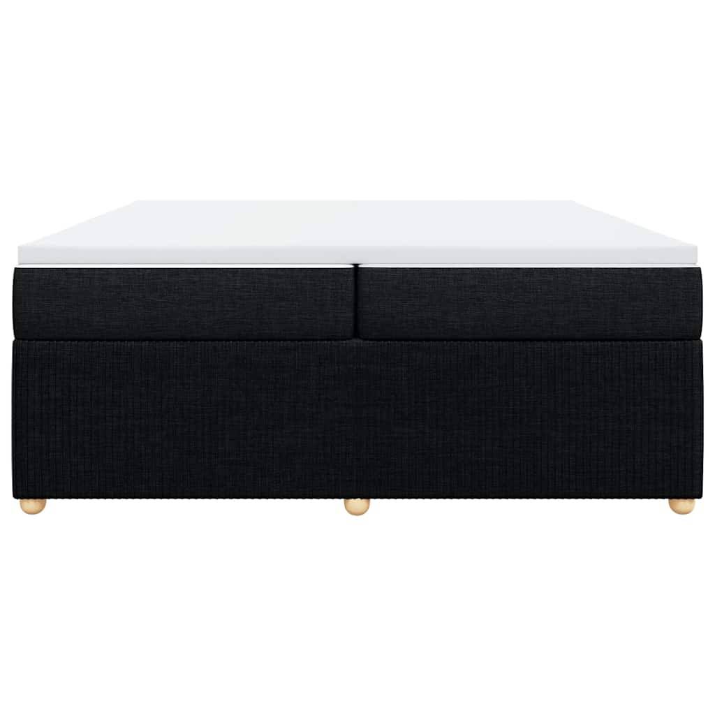 vidaXL Boxspringbett mit Matratze Schwarz 200x200 cm Stoff