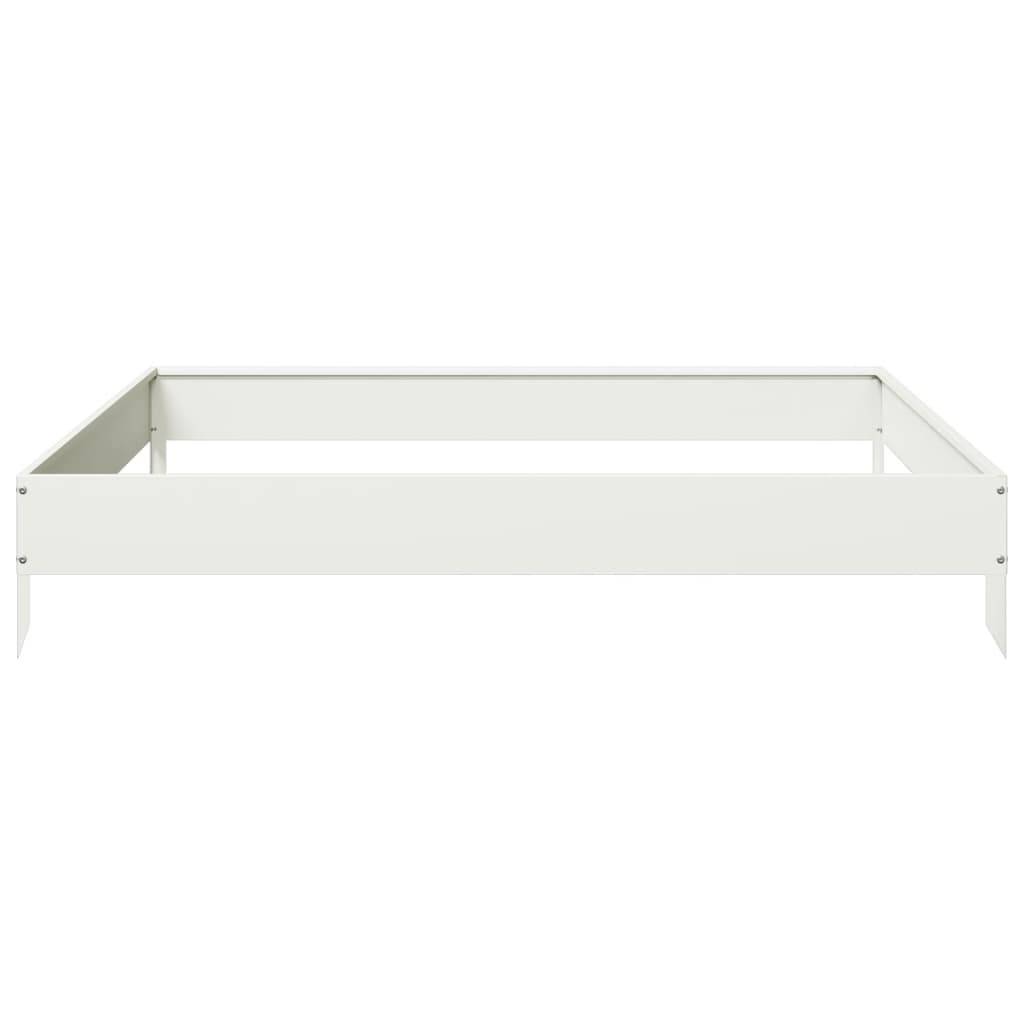 vidaXL Hochbeet Weiß 100x100x18,5 cm Stahl