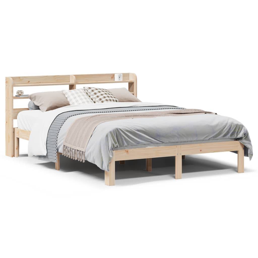 vidaXL Bettgestell mit Kopfteil ohne Matratze 150x200 cm