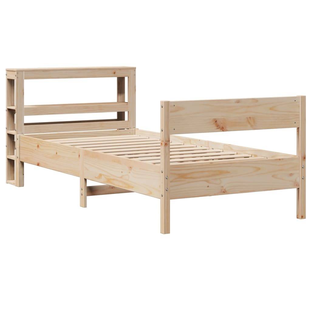 vidaXL Massivholzbett ohne Matratze 75x190 cm Kiefernholz