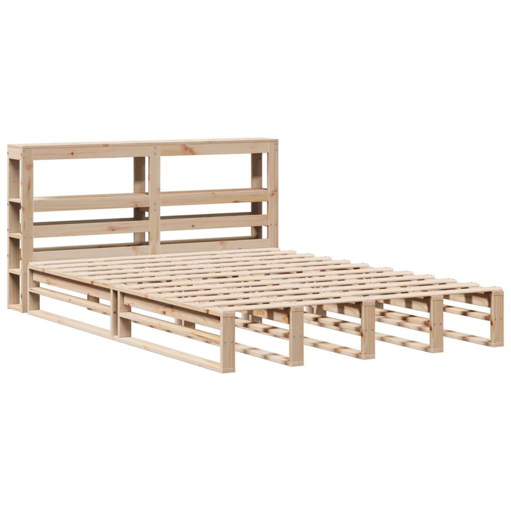 vidaXL Massivholzbett ohne Matratze 140x200 cm Kiefernholz