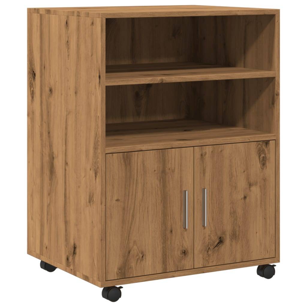 vidaXL Rollschrank Artisan-Eiche 60x48x81 cm Holzwerkstoff
