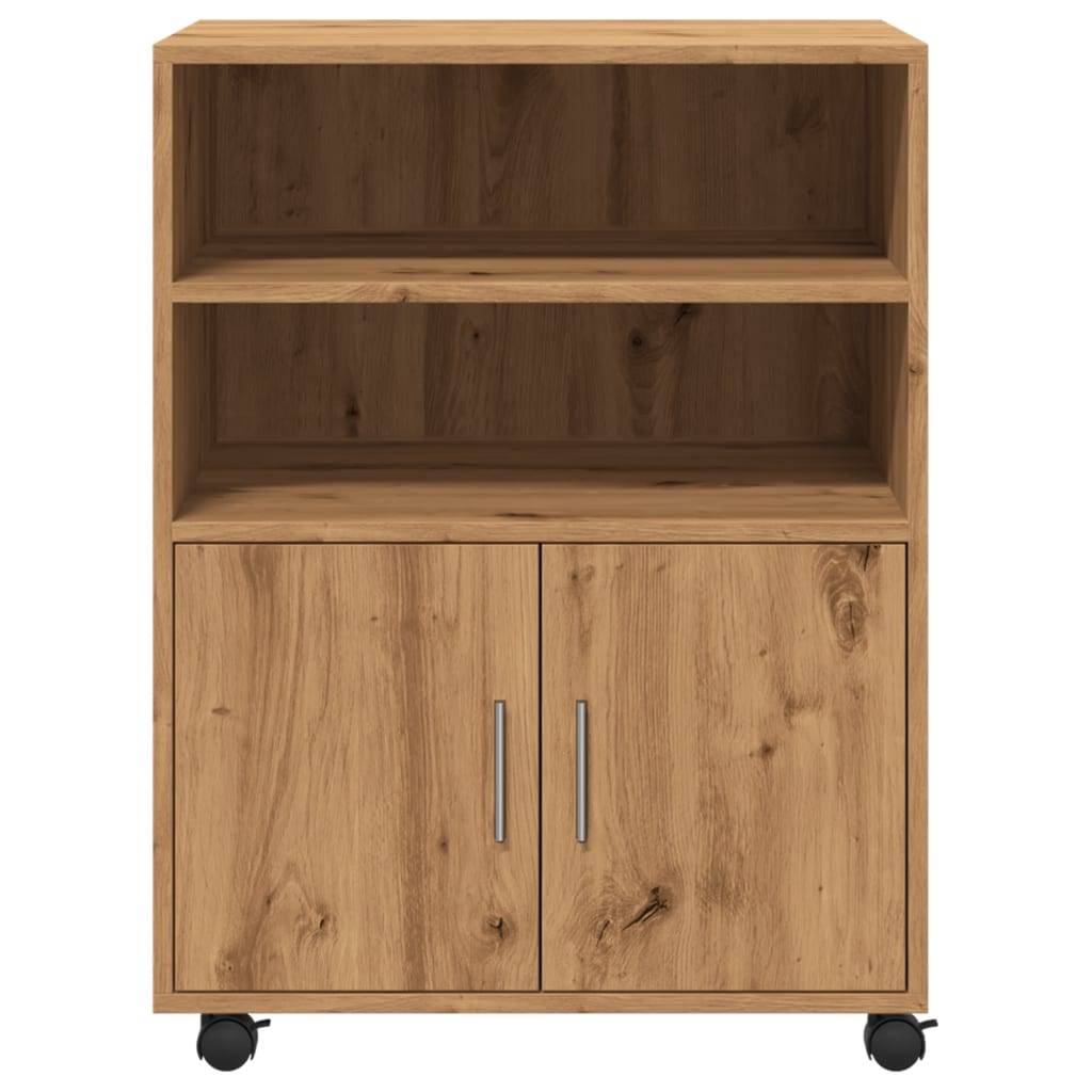 vidaXL Rollschrank Artisan-Eiche 60x48x81 cm Holzwerkstoff