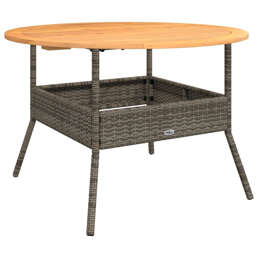 vidaXL 2-tlg. Garten-Sofagarnitur mit Auflagen Poly Rattan Grau