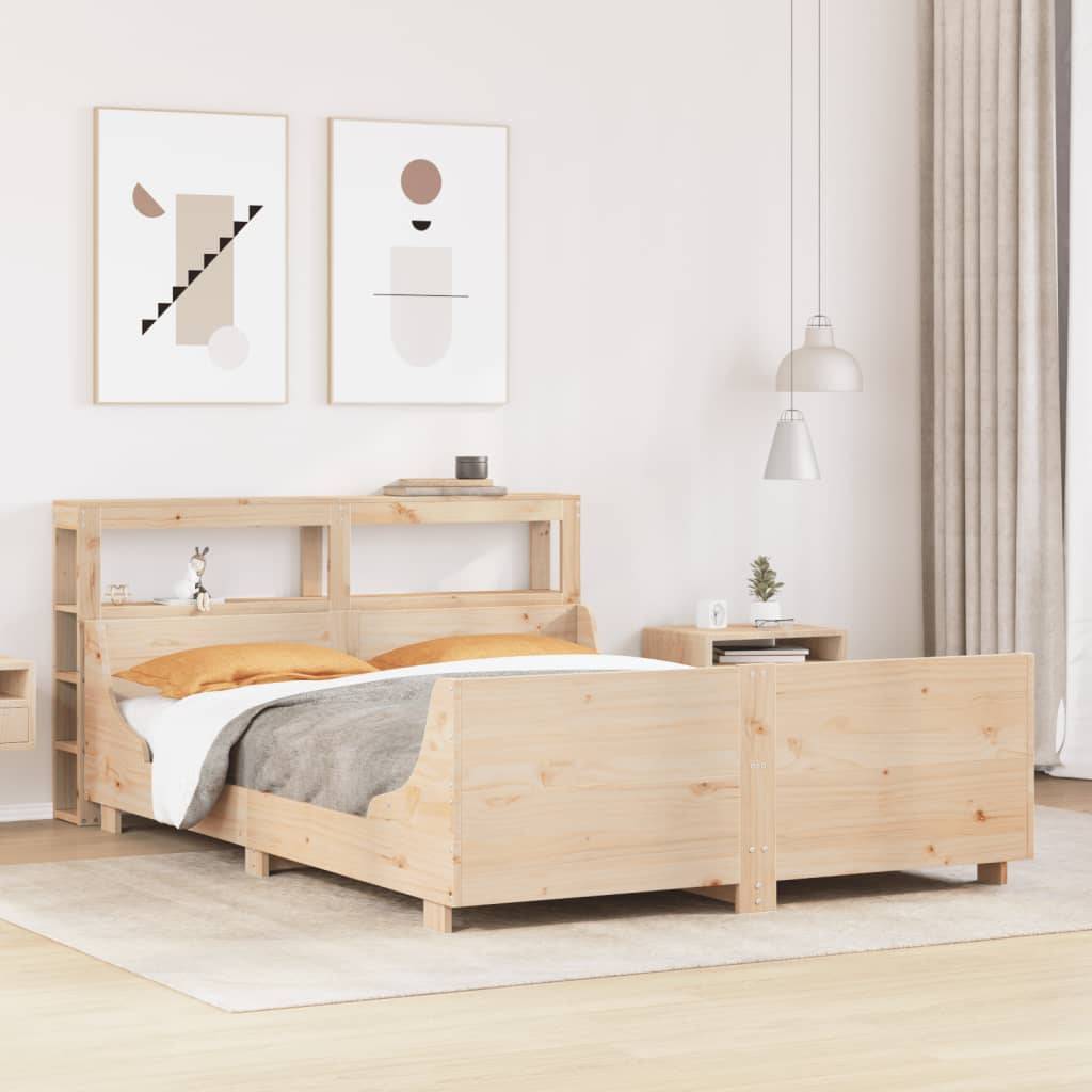 vidaXL Massivholzbett ohne Matratze 140x200 cm Kiefernholz