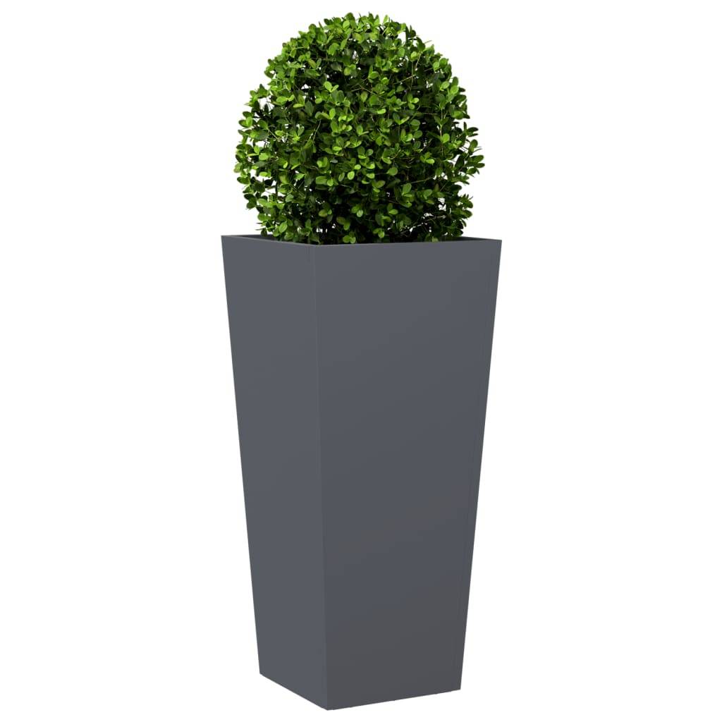 vidaXL Pflanzkübel 2 Stk. Anthrazit 35x35x75 cm Stahl