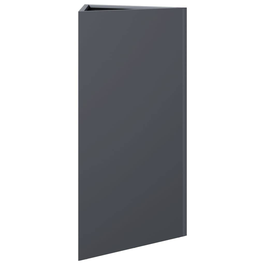 vidaXL Pflanzkübel Anthrazit Dreieckig 40x34,5x70 cm Stahl