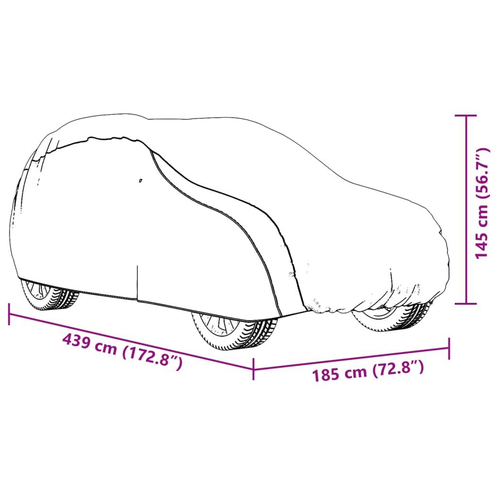vidaXL Autoabdeckung für SUV mit Schnallenriemen Voll Silbern M