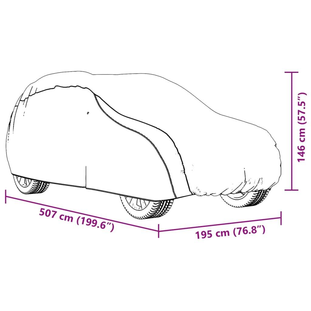 vidaXL Autoabdeckung für SUV mit Schnallenriemen Voll Silbern XL