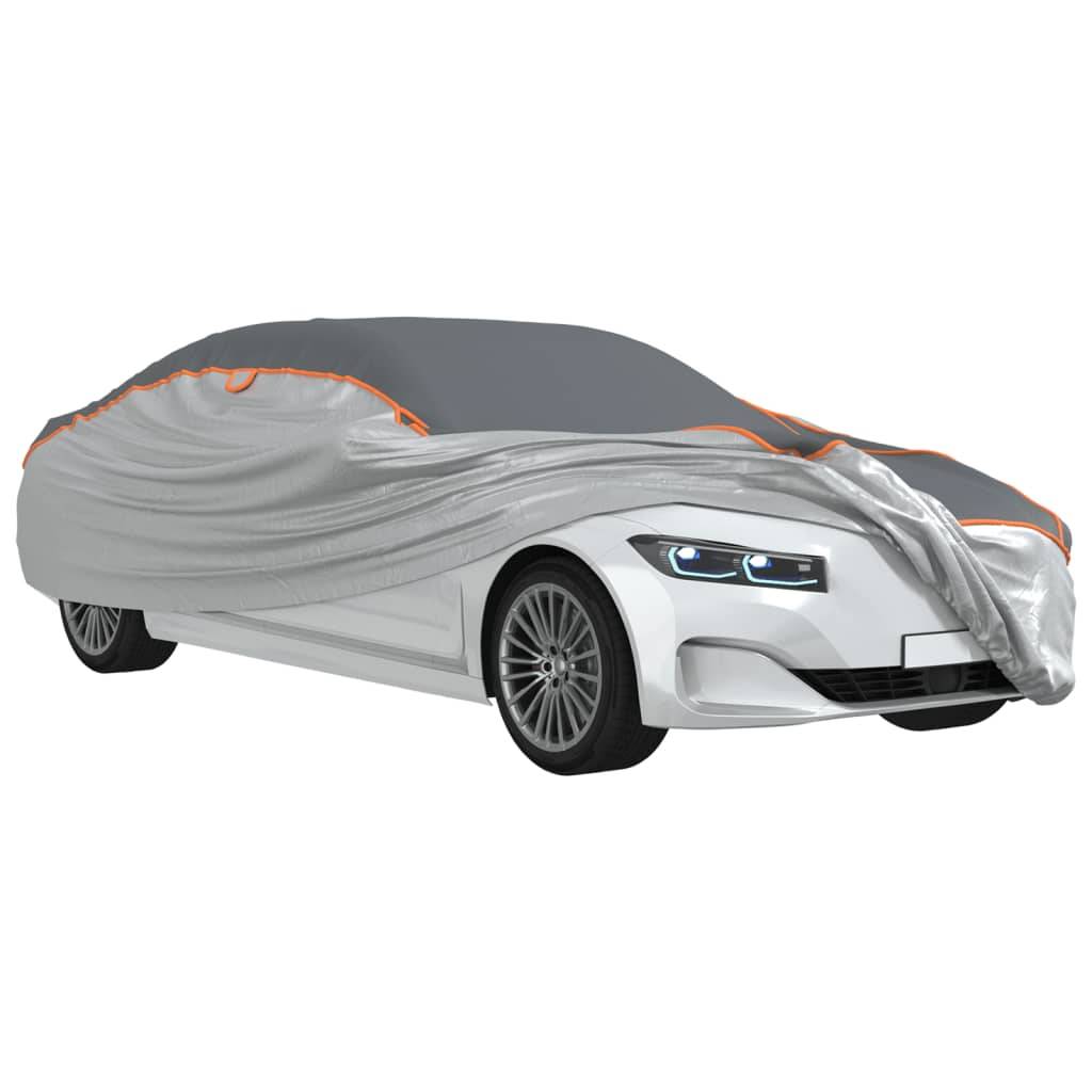 vidaXL Autoabdeckung für Limousine Hagelschutz Voll L Grau & Silbern