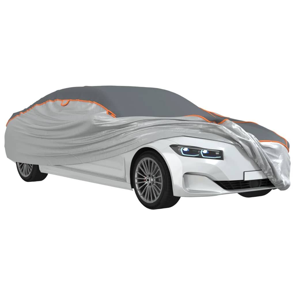 vidaXL Autoabdeckung für Limousine Hagelschutz Voll XXL Grau & Silbern