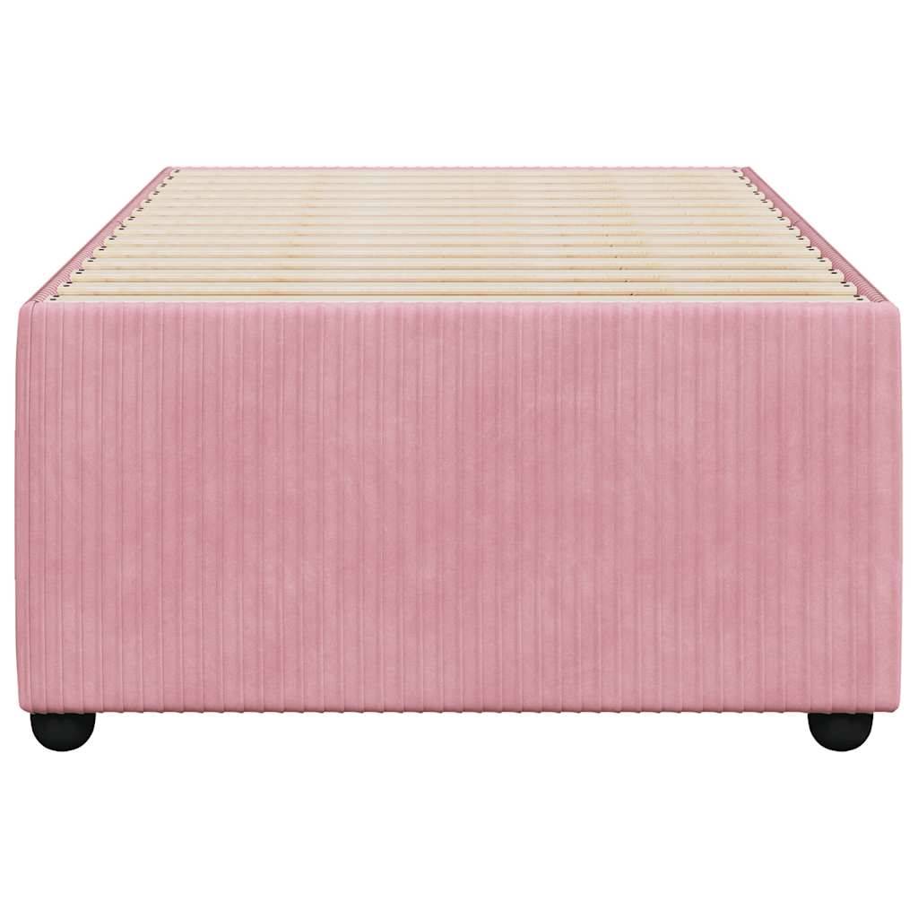 vidaXL Bettgestell Rosa 90x190 cm Samt
