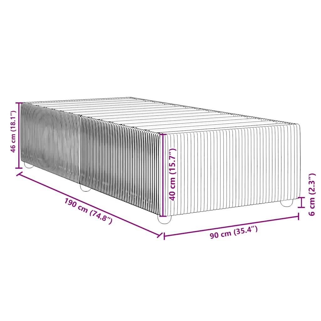vidaXL Bettgestell Rosa 90x190 cm Samt