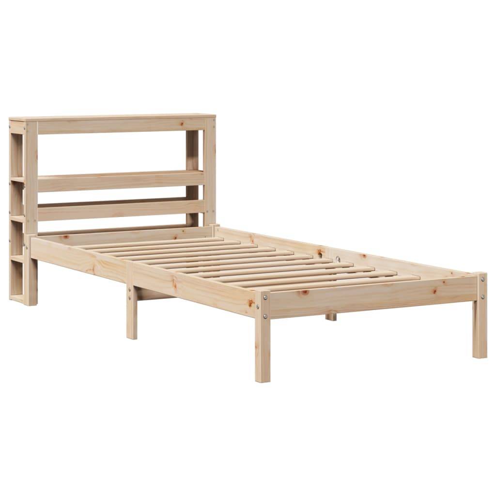 vidaXL Massivholzbett ohne Matratze 75x190 cm Kiefernholz