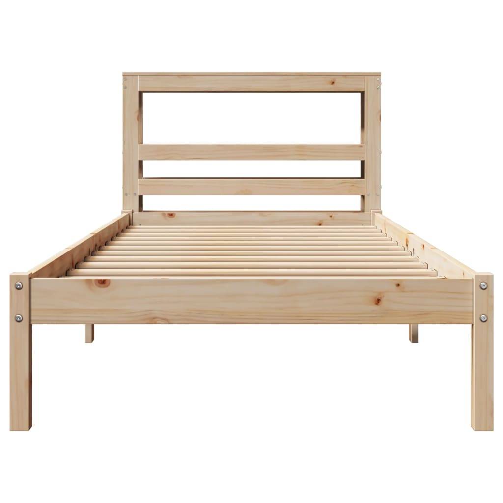 vidaXL Massivholzbett ohne Matratze 75x190 cm Kiefernholz