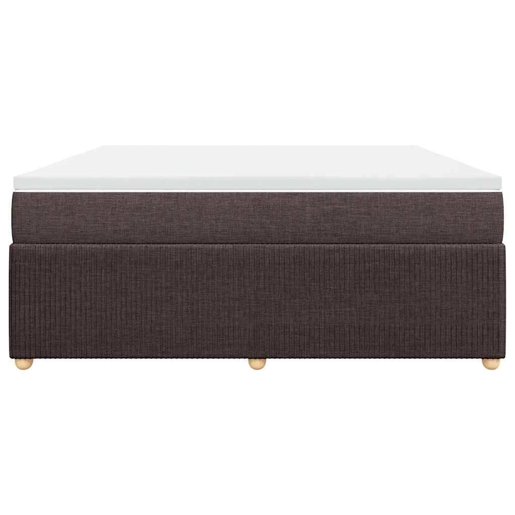 vidaXL Boxspringbett mit Matratze Dunkelbraun 180x200 cm Stoff