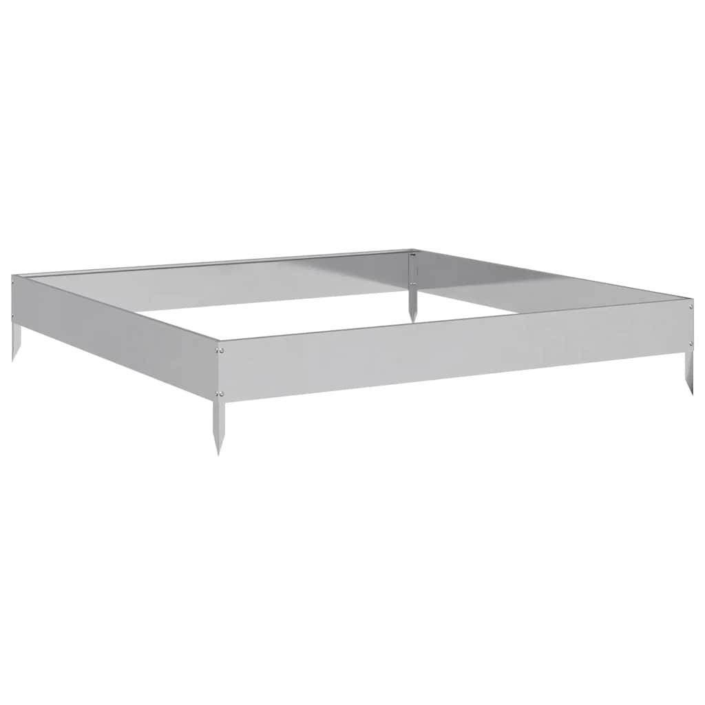 vidaXL Hochbeet 100x100x18,5 cm Verzinkter Stahl