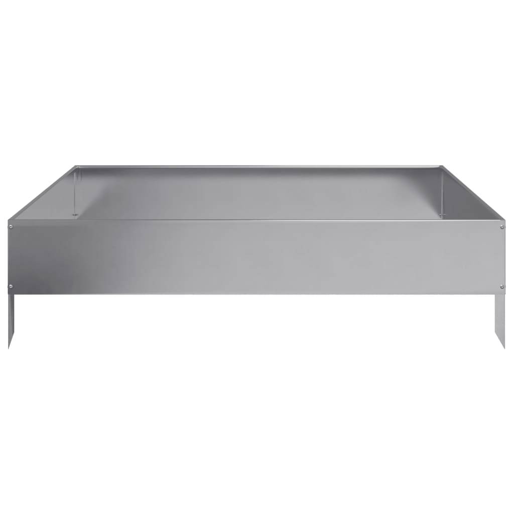 vidaXL Hochbeet 100x100x26 cm Verzinkter Stahl