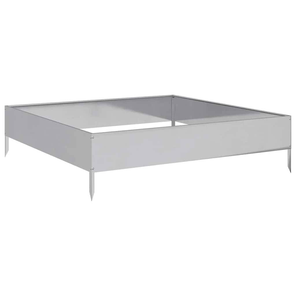 vidaXL Hochbeet 100x100x26 cm Verzinkter Stahl