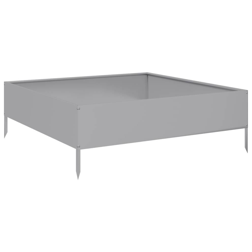 vidaXL Hochbeet 100x100x33,5 cm Verzinkter Stahl
