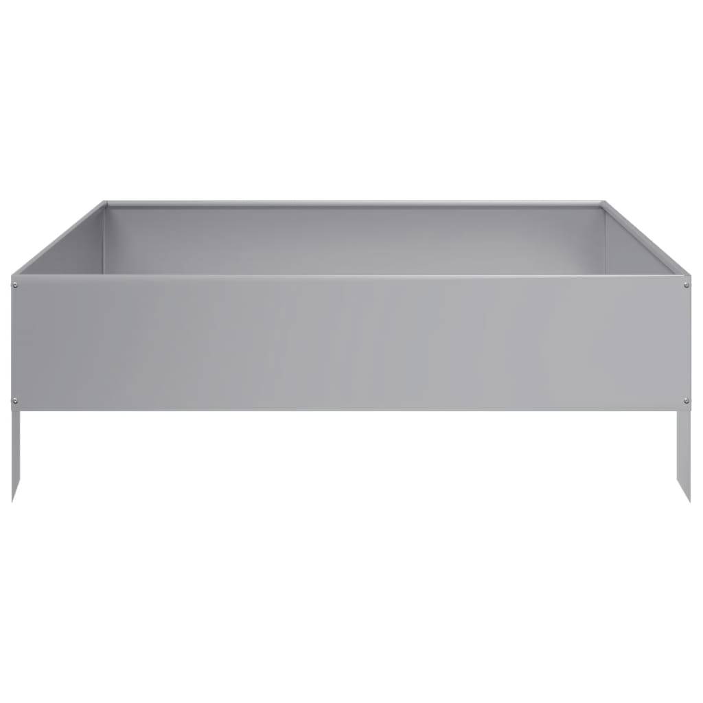 vidaXL Hochbeet 100x100x33,5 cm Verzinkter Stahl