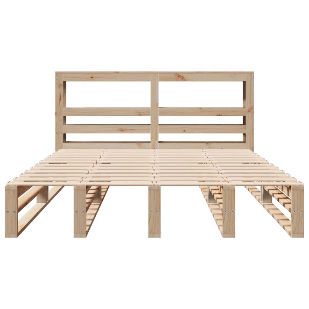 vidaXL Massivholzbett ohne Matratze 140x200 cm Kiefernholz