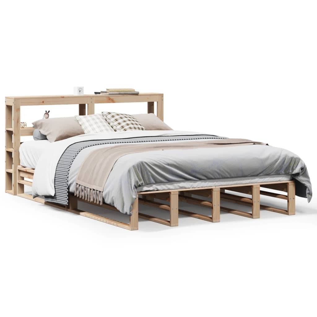 vidaXL Massivholzbett ohne Matratze 140x200 cm Kiefernholz