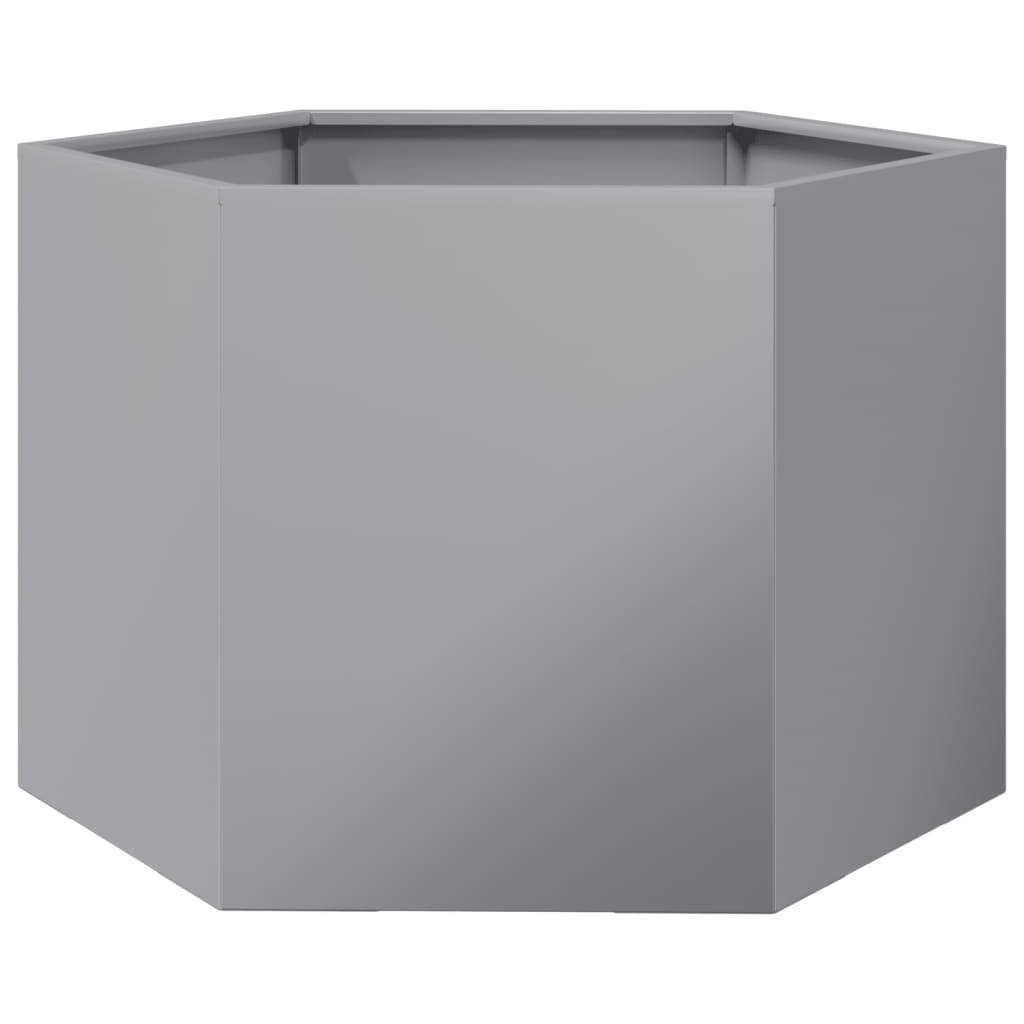 vidaXL Pflanzkübel Sechseckig 69x60x45 Verzinkter Stahl