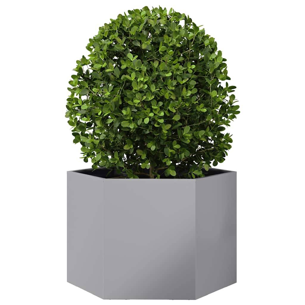 vidaXL Pflanzkübel Sechseckig 69x60x45 Verzinkter Stahl