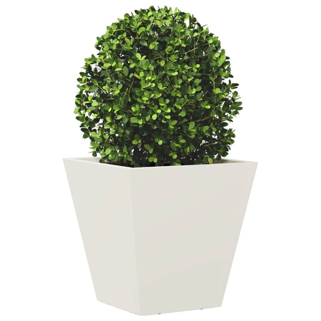 vidaXL Pflanzkübel 2 Stk. Weiß 30x30x30 Stahl