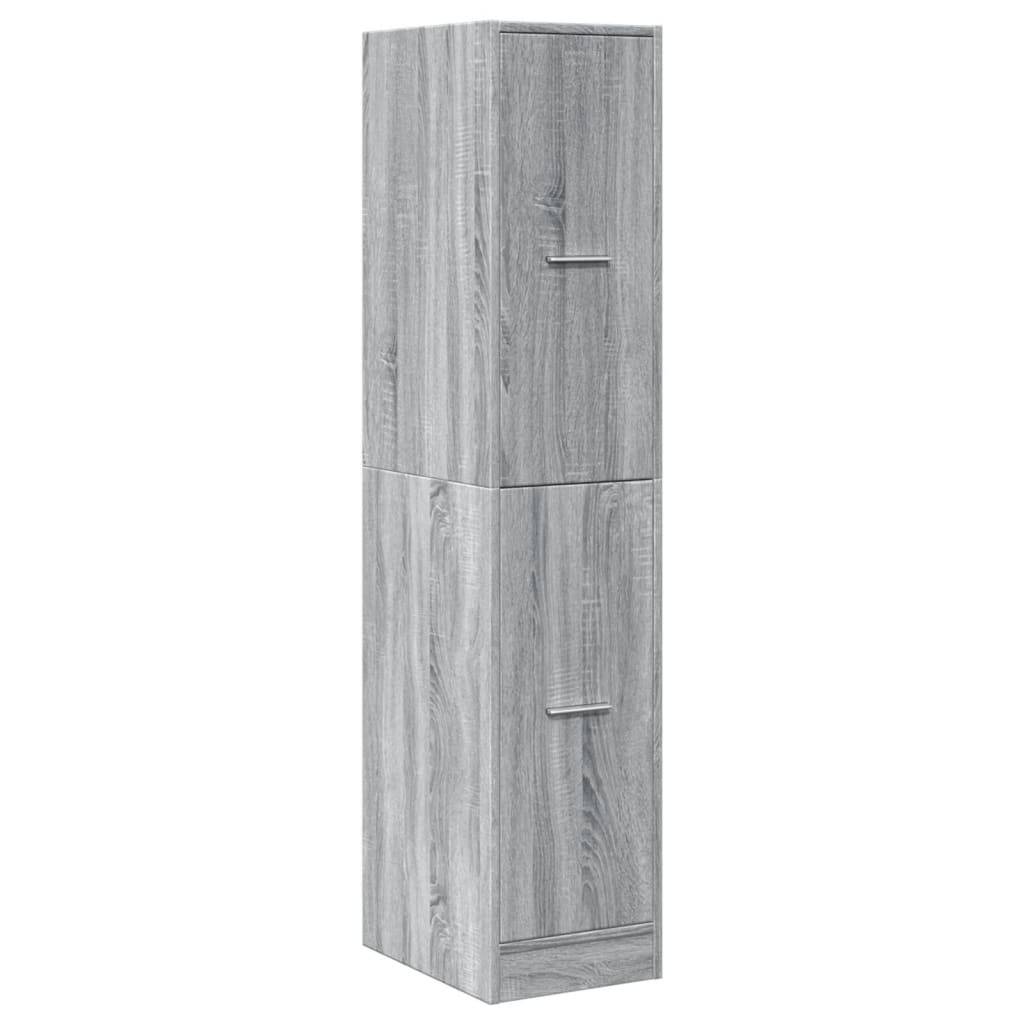vidaXL Apothekerschrank Grau Sonoma 30x41x144,5 cm Holzwerkstoff